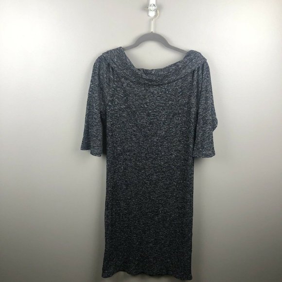 Forever 21 Women's Marled Off Shoulder Gray Dress - Picture 4 of 5